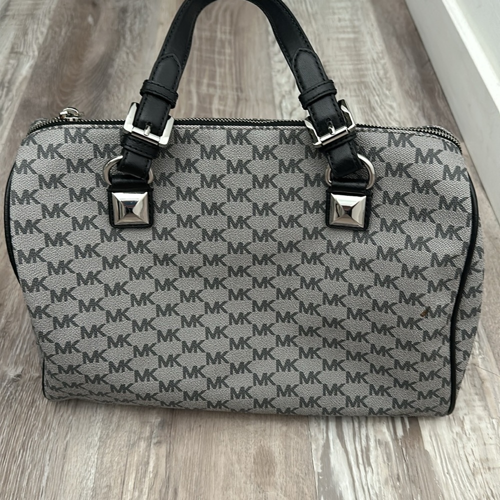 Michael Kors black and gray handbag